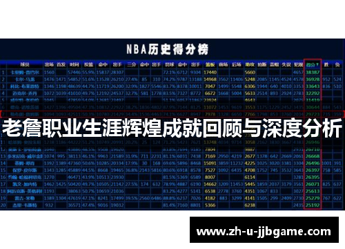 老詹职业生涯辉煌成就回顾与深度分析